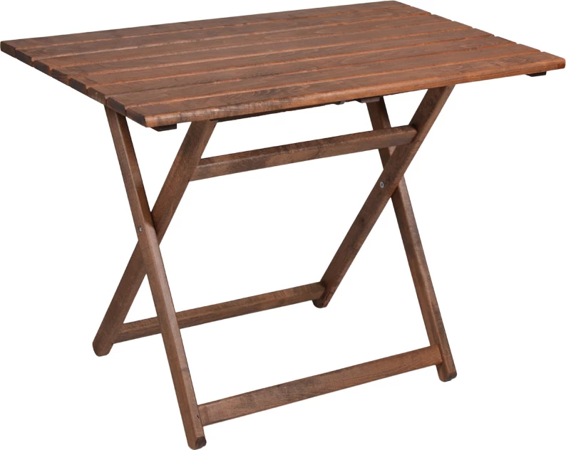 Tavolinë me karrige Retto set 5 copë dru ahu ngjyrë arre-PVC e zezë 80x60x72cm