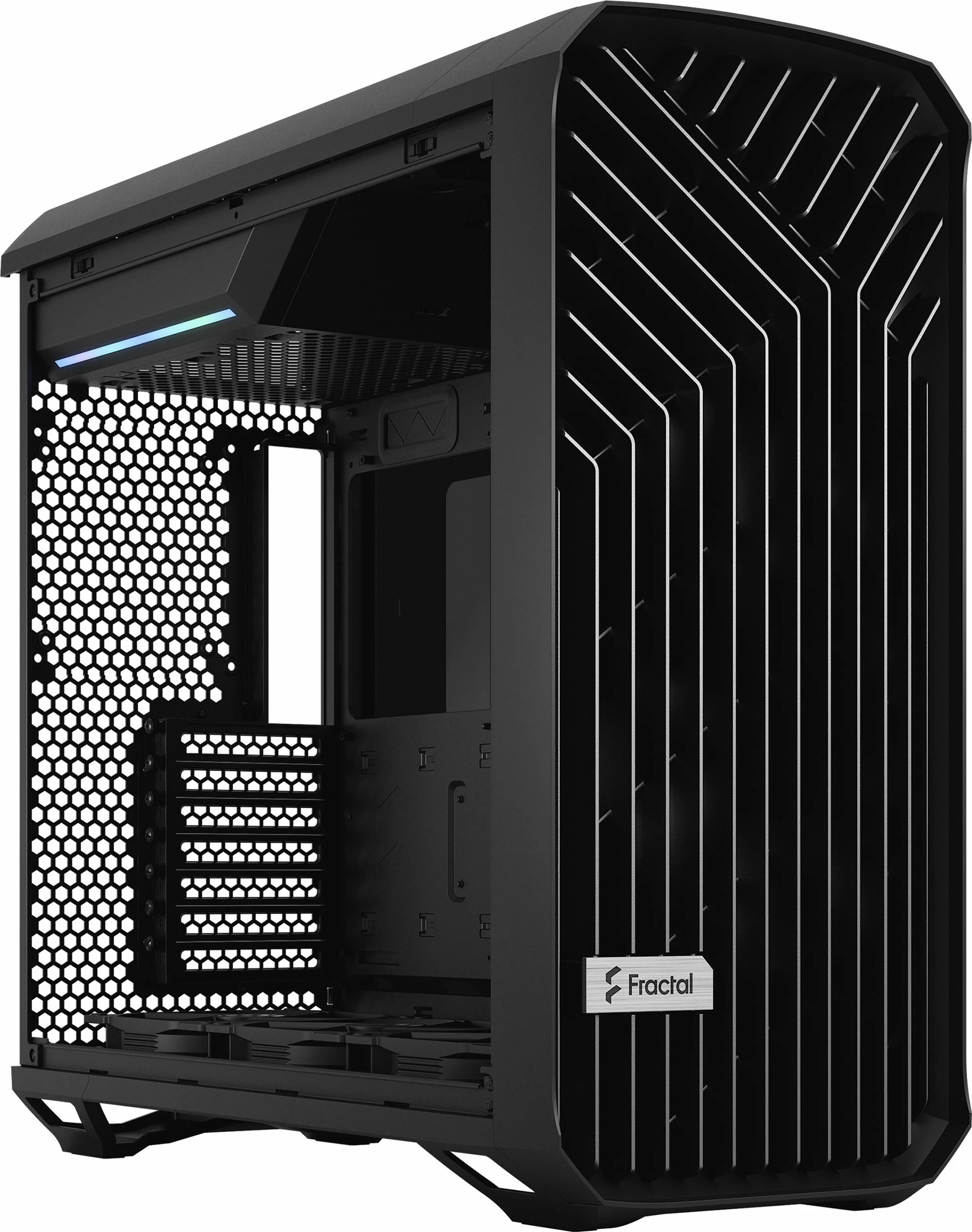 Kasë Fractal Design Torrent TG Light Tint (FD-C-TOR1A-01) Full Tower ATX/eATX, panel xhami të temperuar, 5 ventilatorë, e zezë