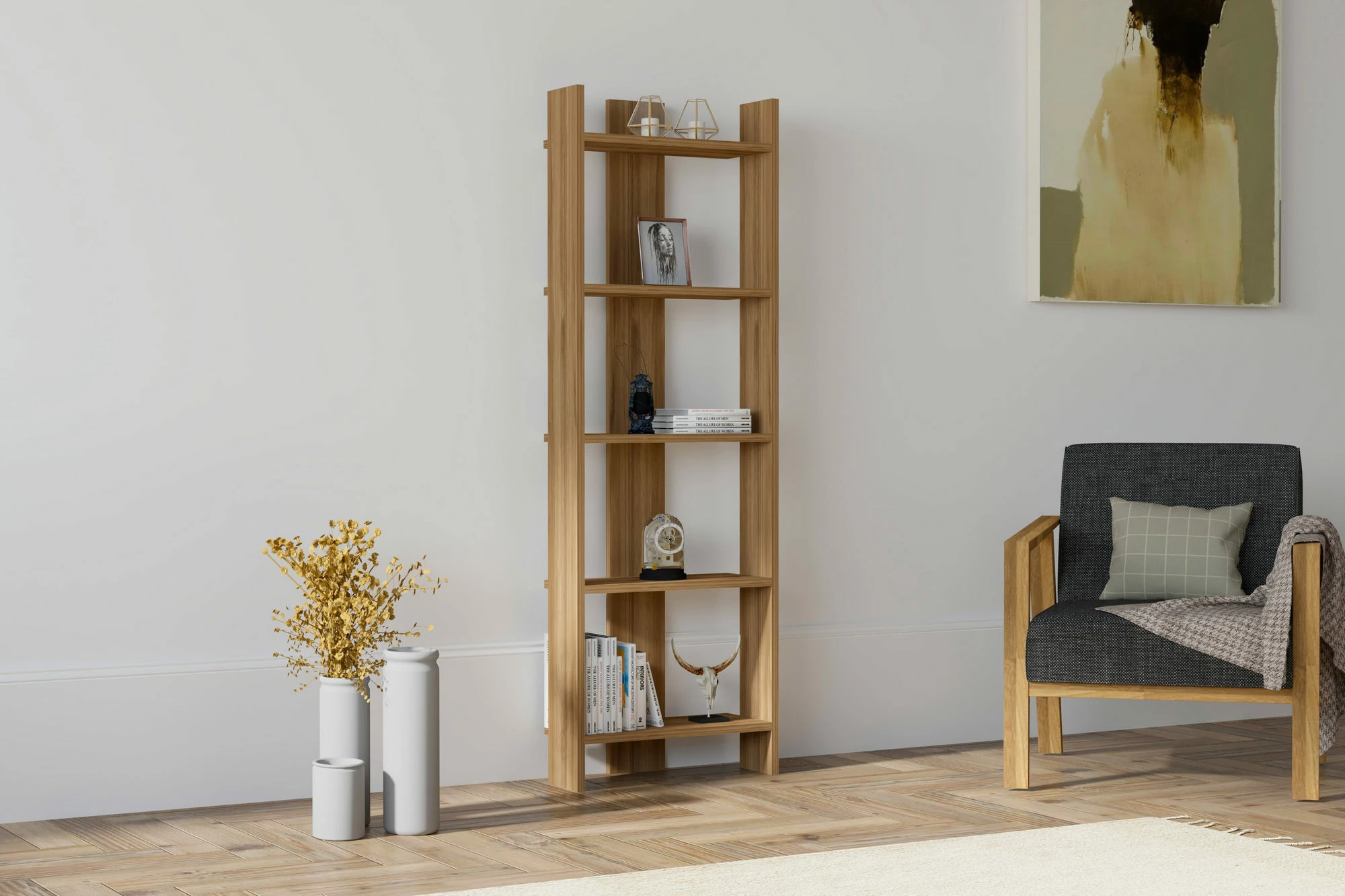 Raft librash Hanah Home, Virba, ngjyrë arre