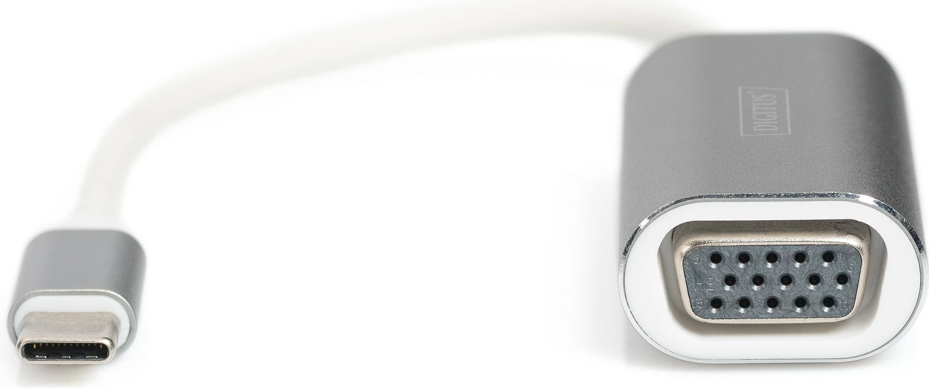 Adapter USB-C në VGA Digitus 20cm, i bardhë