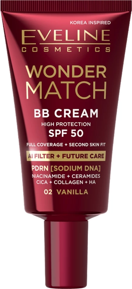 BB krem për femra Eveline Cosmetics Wonder Match SPF50 02 Vanilla, 30ml