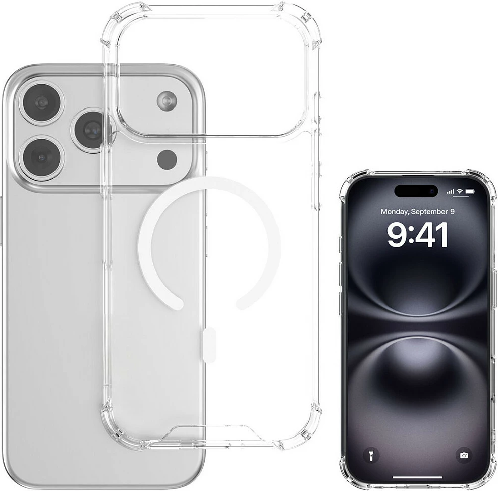 Mbështjellës 4smarts Hybrid Case Ibiza për iPhone 17 Pro Max, transparent