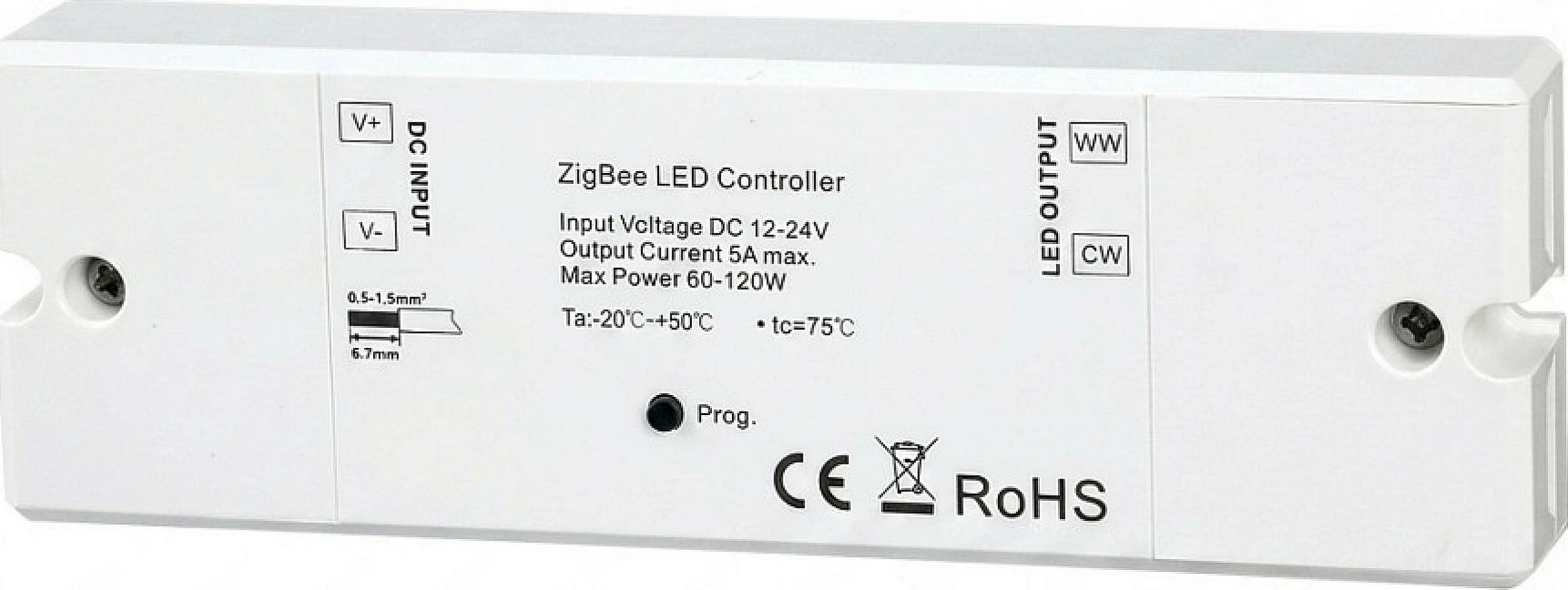 Kontroller LED Synergy21 EOS, ZigBee 2.4G, 2-kanal CCT, DC 12-24V