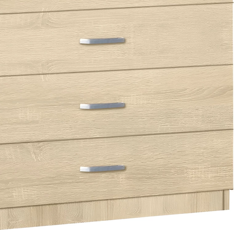 Komodë me pesë sirtarë, ngjyrë natyrale, 80x40x100cm