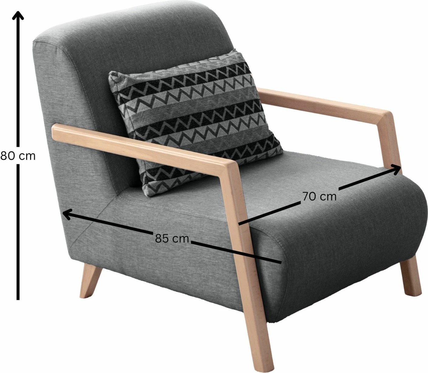 Karrige Wing, Atelier del Sofa, ngjyrë moka-antracit