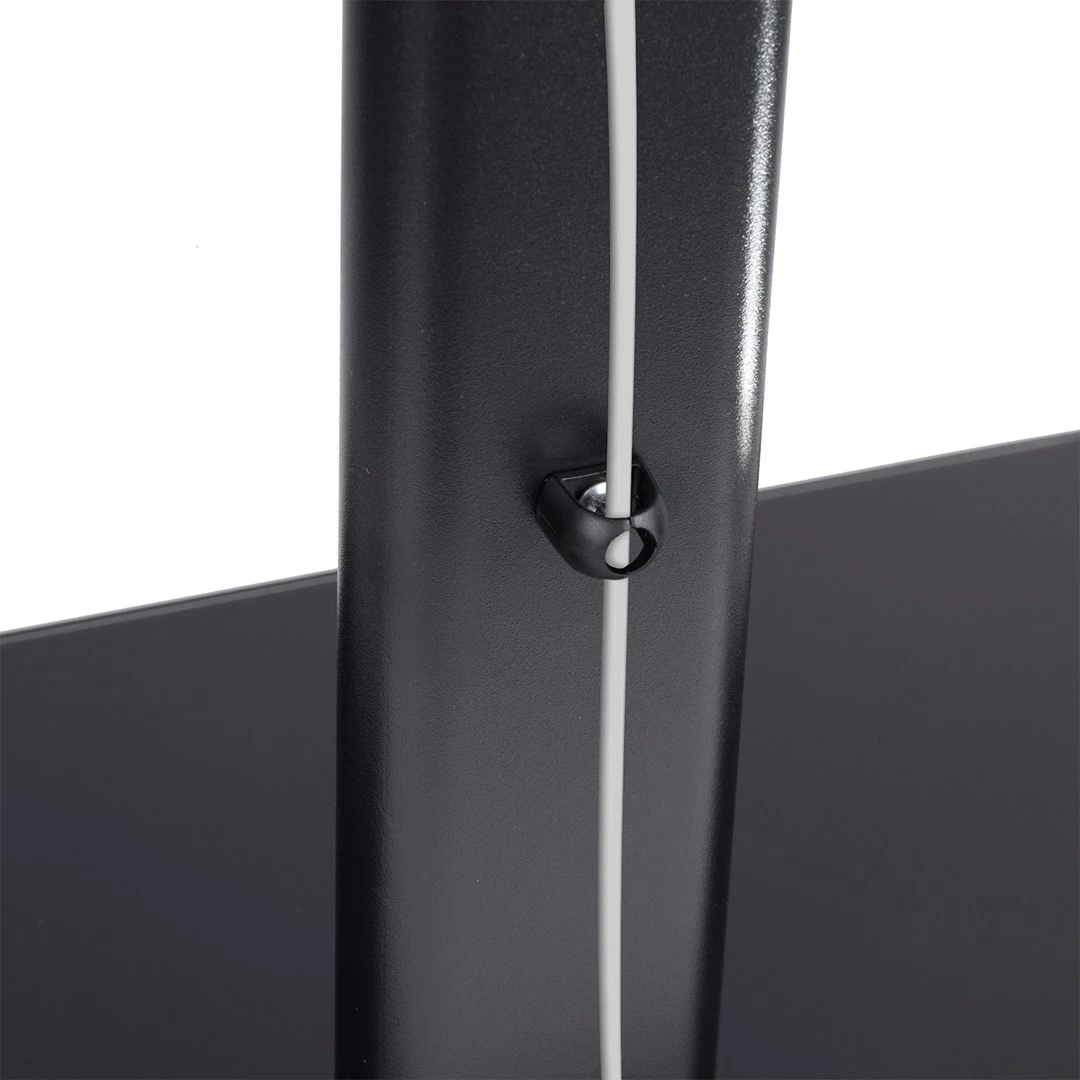 Mbajtës universal për TV Maclean MC-450, për tavolinë, deri 65 inç, xham i temperuar, i zi