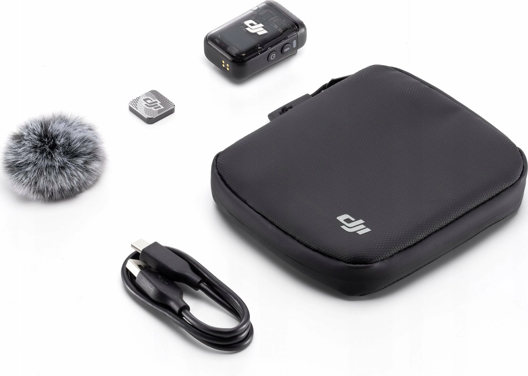 Mikrofon wireless DJI Mic 2 Transmitter CP.RN.00000328.01, 8GB, omnidireksional, 160m, 6 orë, i zi