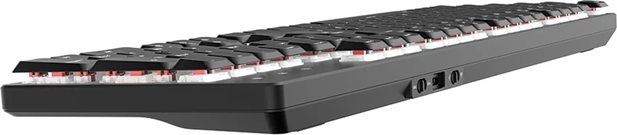 Tastierë mekanike wireless UVI Leaf Wireless, 105 tasta, low-profile OUTEMU Red silent, BT 5.3/2.4GHz/USB-C, bateri 1500mAh, zezë