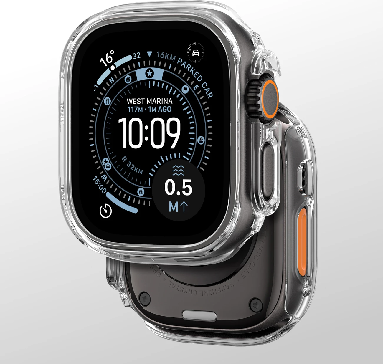 Mbështjellës mbrojtës për smartwatch, AmazingThing Minimal, për Apple Watch Ultra 3 49 mm, transparent