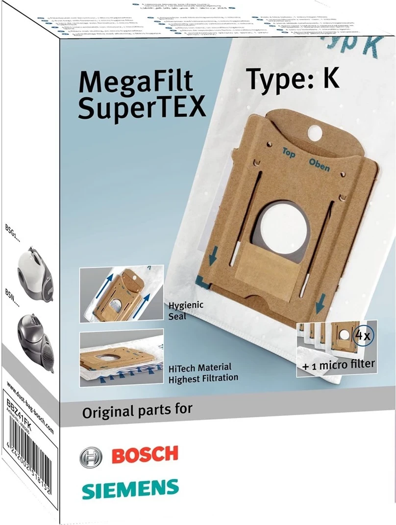 Qese letre për fshesë elektrike Bosch BBZ41FK, 1 copë