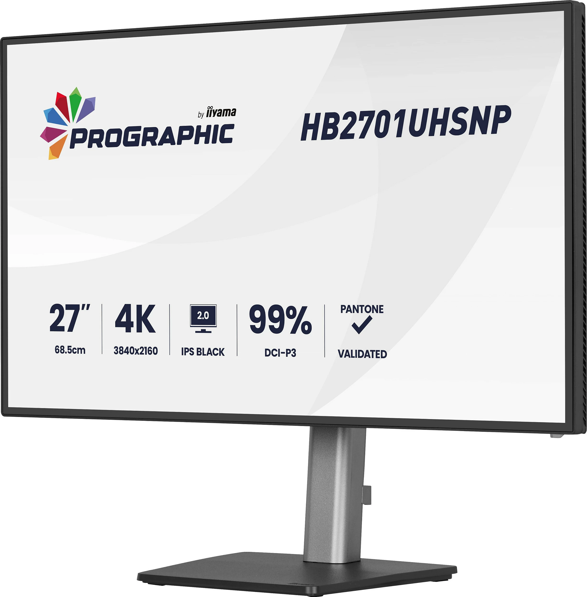Monitor iiyama ProGraphic HB2701UHSNP-B1, 27", 4K UHD, IPS Black 2.0, 99% DCI-P3, i zi