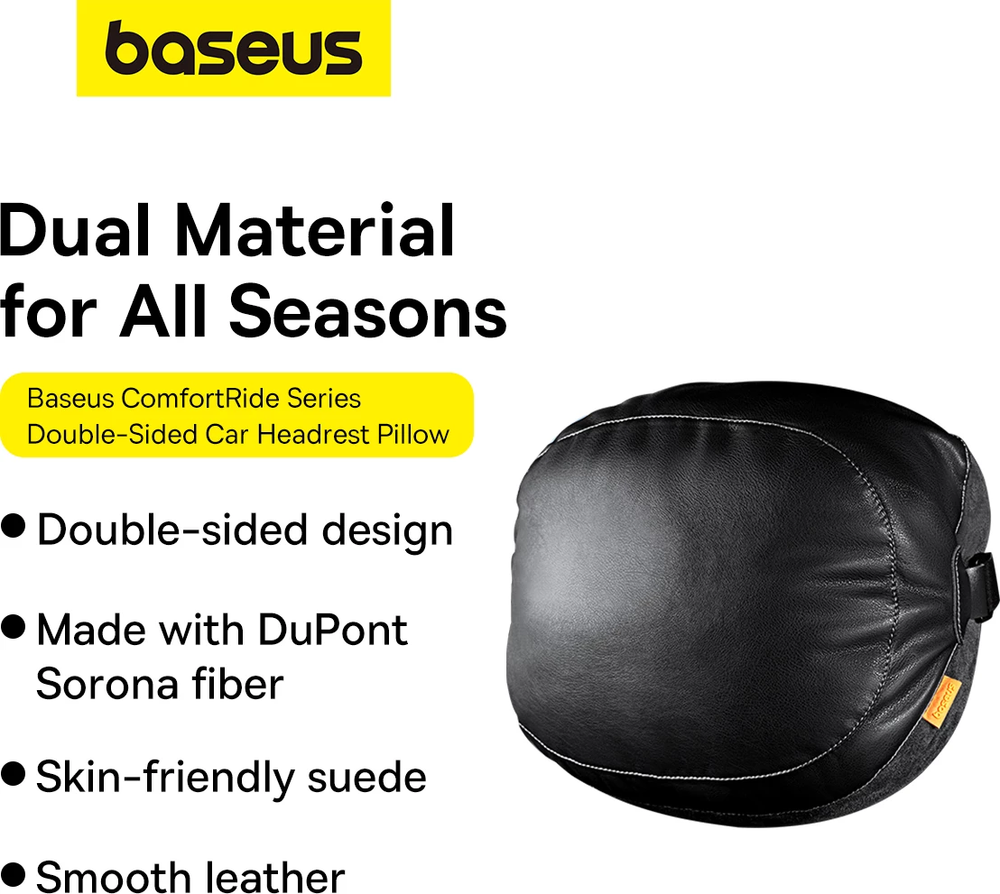 Jastëk mbështetës për kokë Baseus ComfortRide, model TZ-01, për makinë, i zi