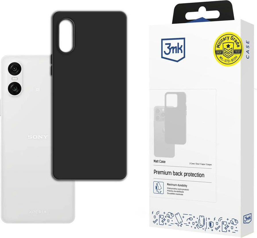 Mbështjellës 3mk Matt Case për Sony Xperia 10 VI, i zi