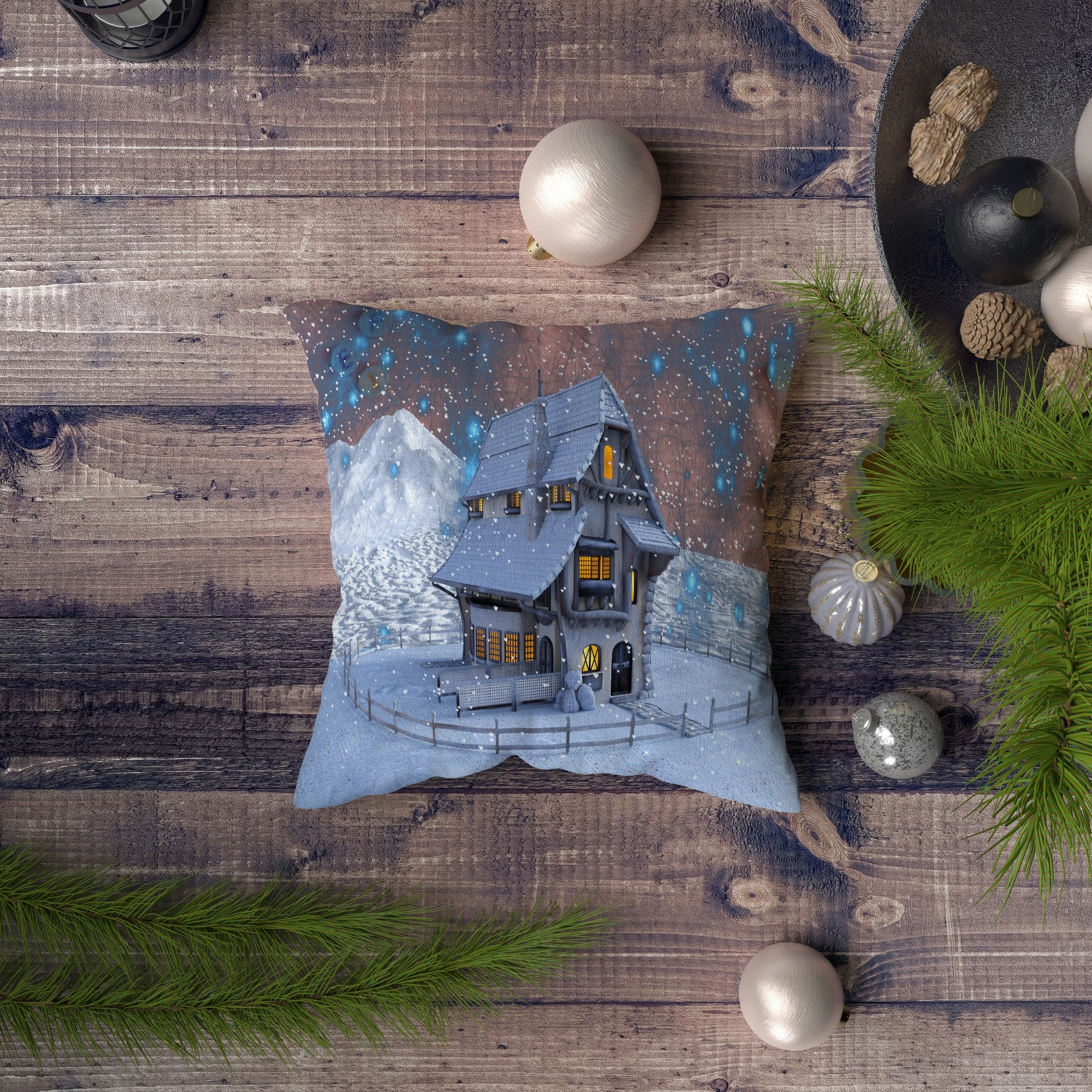 Jastëk dekorativ Aberto Design, NYXMAS112, shumëngjyrësh, 43x43cm