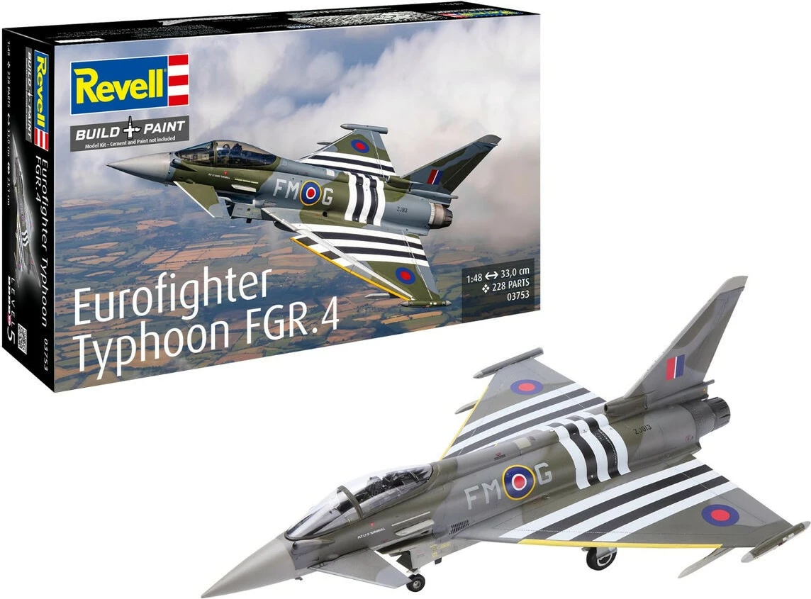 Model plastik aeroplani Revell Eurofighter Typhoon FGR.4 1:48, 228 pjesë
