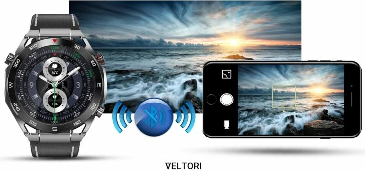 Smartwatch VELTORI unisex, e zezë