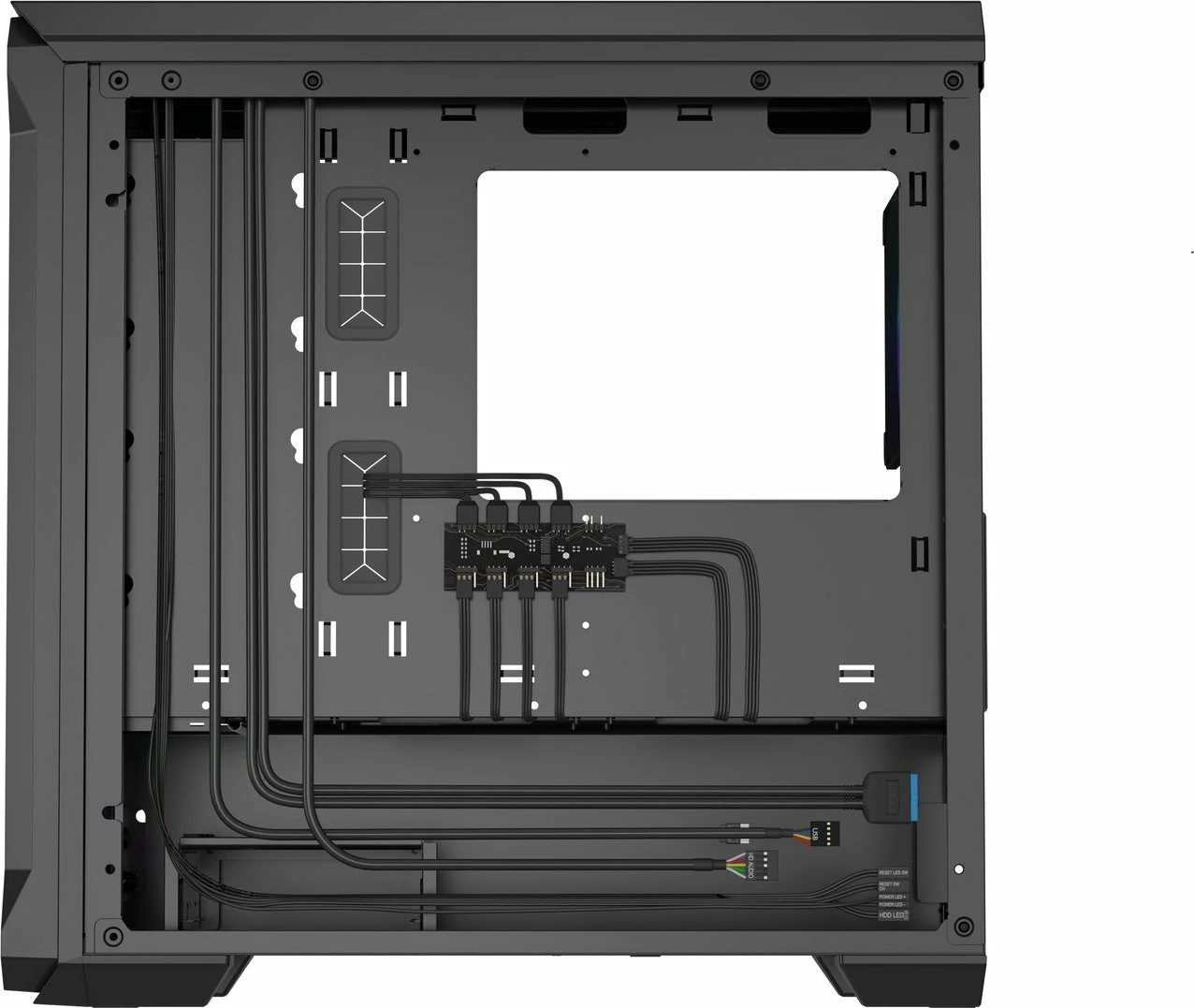 Kasë GENESIS Irid 503 ARGB V2 NPC-1559 Micro Tower, Micro-ATX/Mini-ITX, x4 ventilatorë ARGB 120mm, e zezë