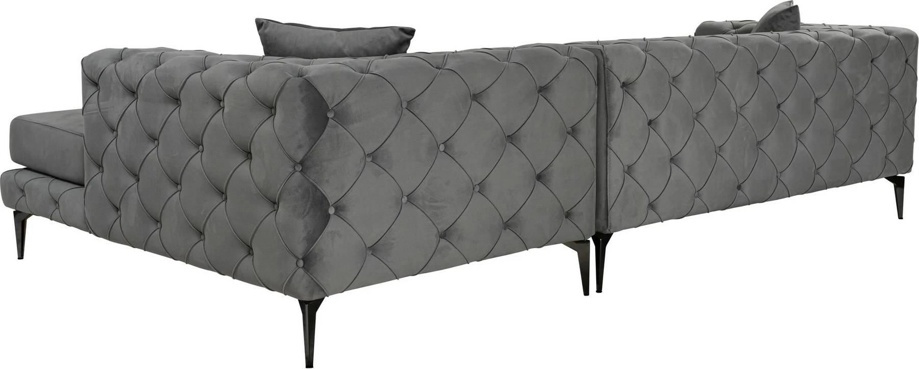 Këndare Atelier del Sofa Como Eco, e djathtë, anthracite, e zezë