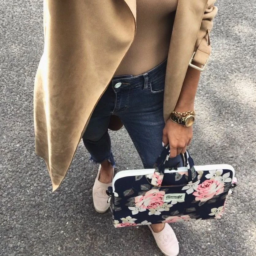 Mbështjellës Canvaslife për laptop 13-14 inç, Blu e bardhë