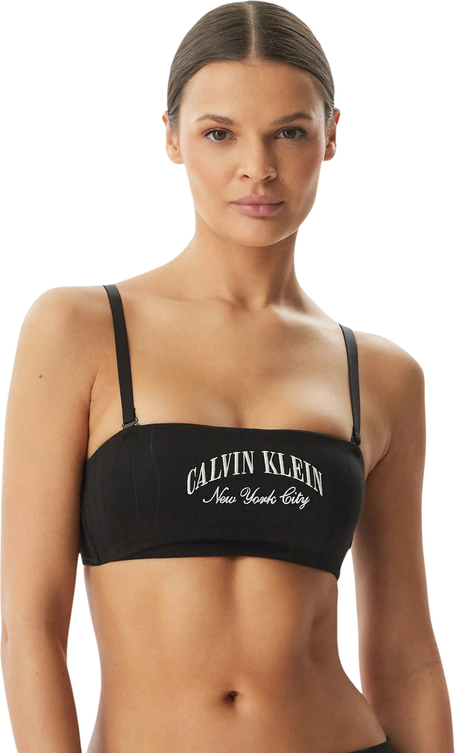 Sutjenë bandeau për femra Calvin Klein Underwear LV00QF8710, e zezë [Madhësia: XS]