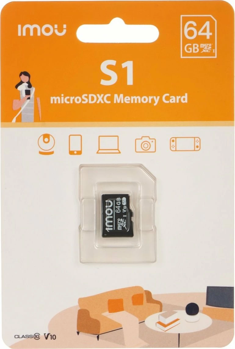 Kartë memorjeje microSDXC IMOU S1 64 GB Class 10 U1 V10 (ST2-64-S1)