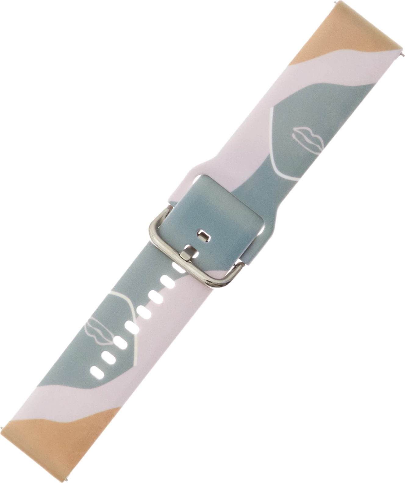 Rrip silikoni për Samsung Galaxy Watch 42mm Hurtel, kamuflazh, Bezhe/Rozë/Jeshile