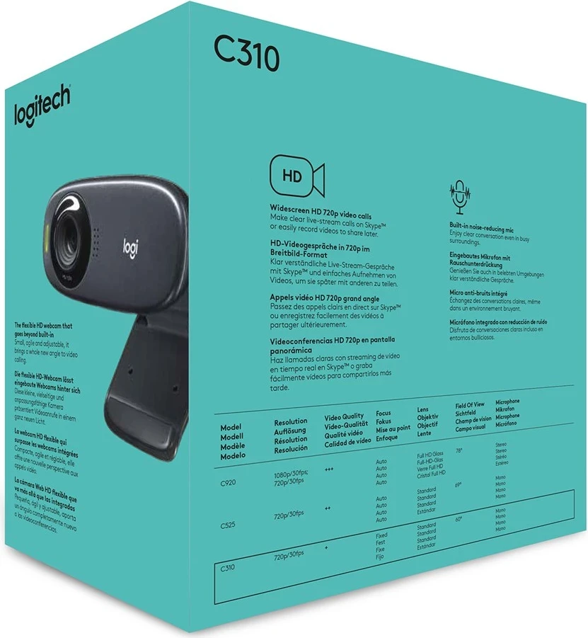 Ueb kamerë Logitech C310, e zezë