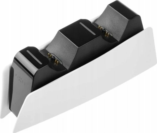Stacion karikimi i dyfishtë Fixed FIXPS5-DCC-BW për kontrollor PS5 DualSense, USB-C 5V/2A, bardhë/zi