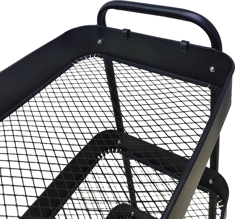 Karrocë me 3 nivele Nedea, metal i zi, 41x30x77cm