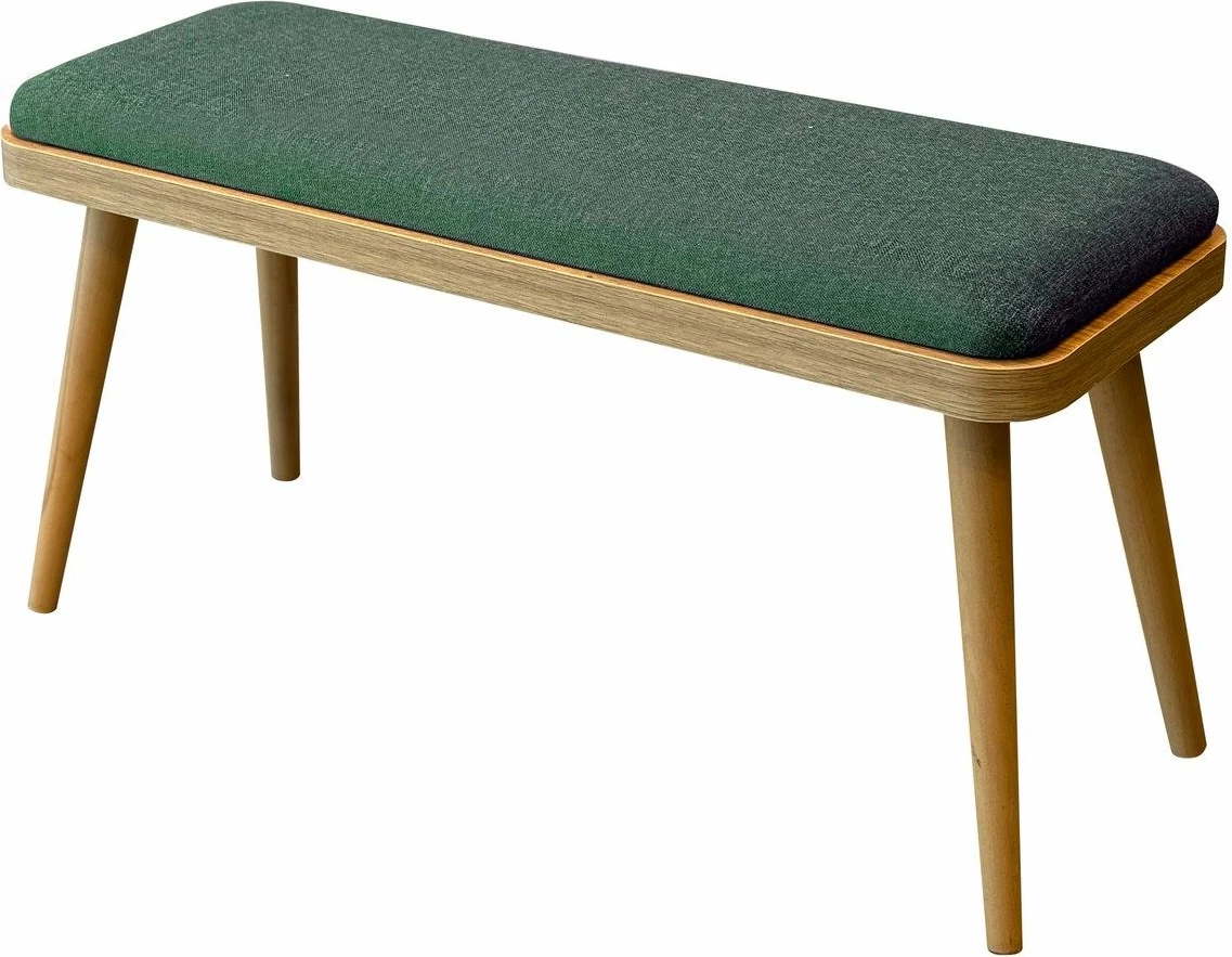 Set tavoline me karrige për ngrënie, zgjatës, 4 pjesë, Skye Decor, Vina Mini 04 1070, ngjyrë lis, e gjelbër