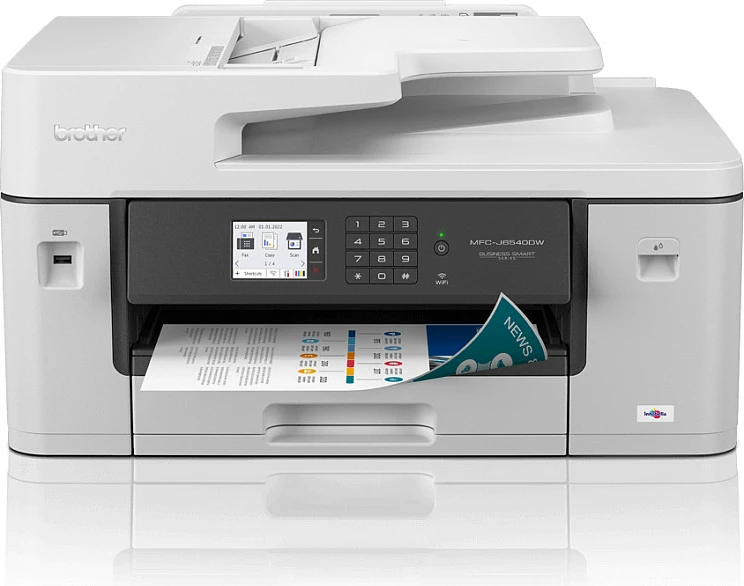 Printer multifunksional Brother MFC-J6540DWE, Inkjet me ngjyra, A3, duplex, ADF 50 fletë, gri/bardhë