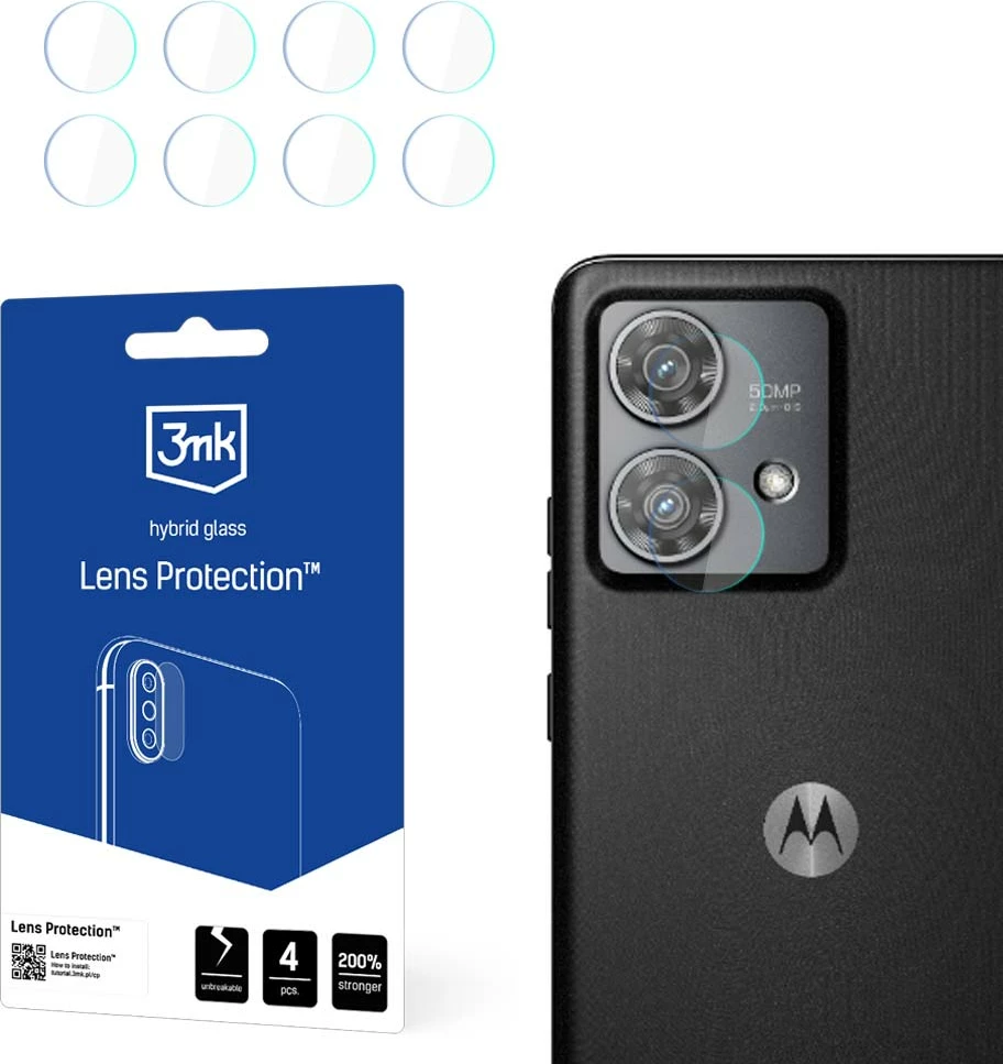 Mbrojtës xhami hibrid për kamerë Motorola Edge 40 Neo 3mk Protection, set