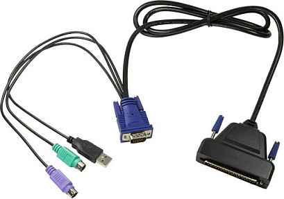 Konsolë KVM LogiLink, ekran LCD 19", VGA, tastierë US, ngjyrë e zezë