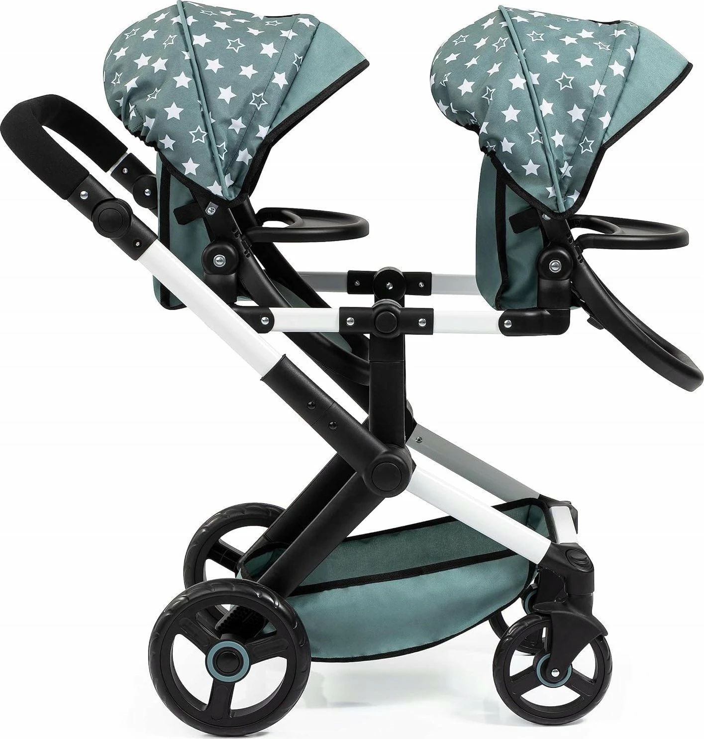 Karrocë kukullash dyshe Teka Xeo Twin 606820, për kukulla deri 46 cm, blu
