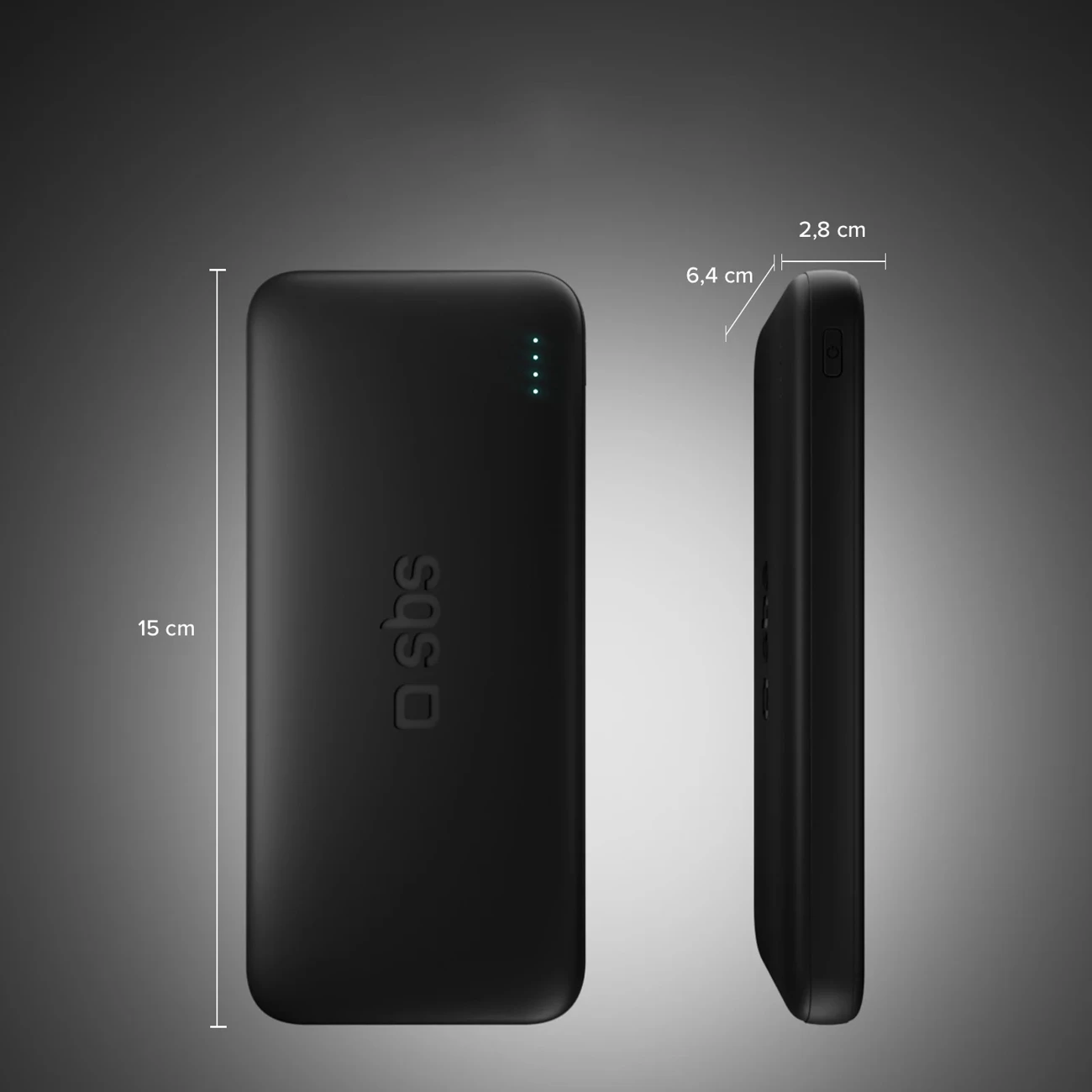 Powerbank SBS Infinity 20000mAh LiFePO₄, 2 porta USB-A/USB-C, e zezë
