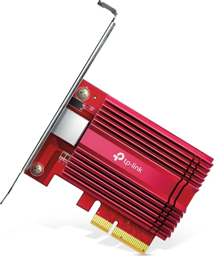 Kartë rrjeti TP-Link TX401, PCIe 3.0 x4, 10 Gigabit, e kuqe