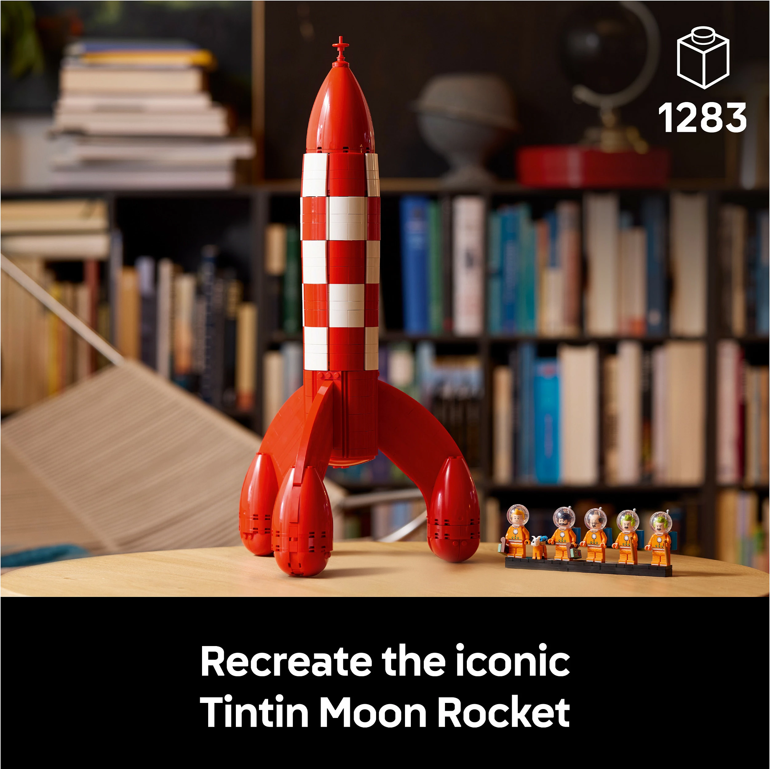 Set ndërtimi LEGO Ideas 21367 Tintin Moon Rocket, 1283 pjesë, 18+, multikolor