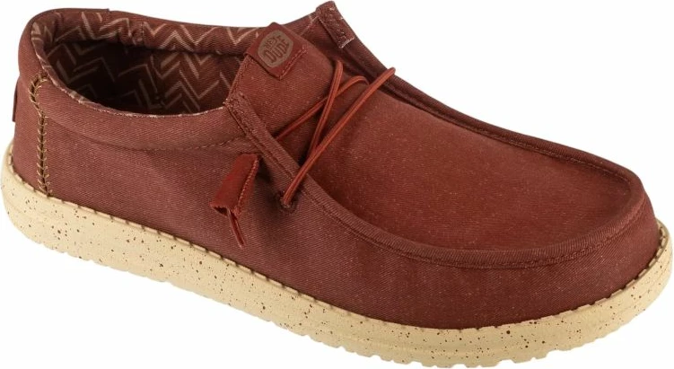 Këpucë Hey Dude Wally Stretch Canvas 40700-7BH, të kuqe, 41
