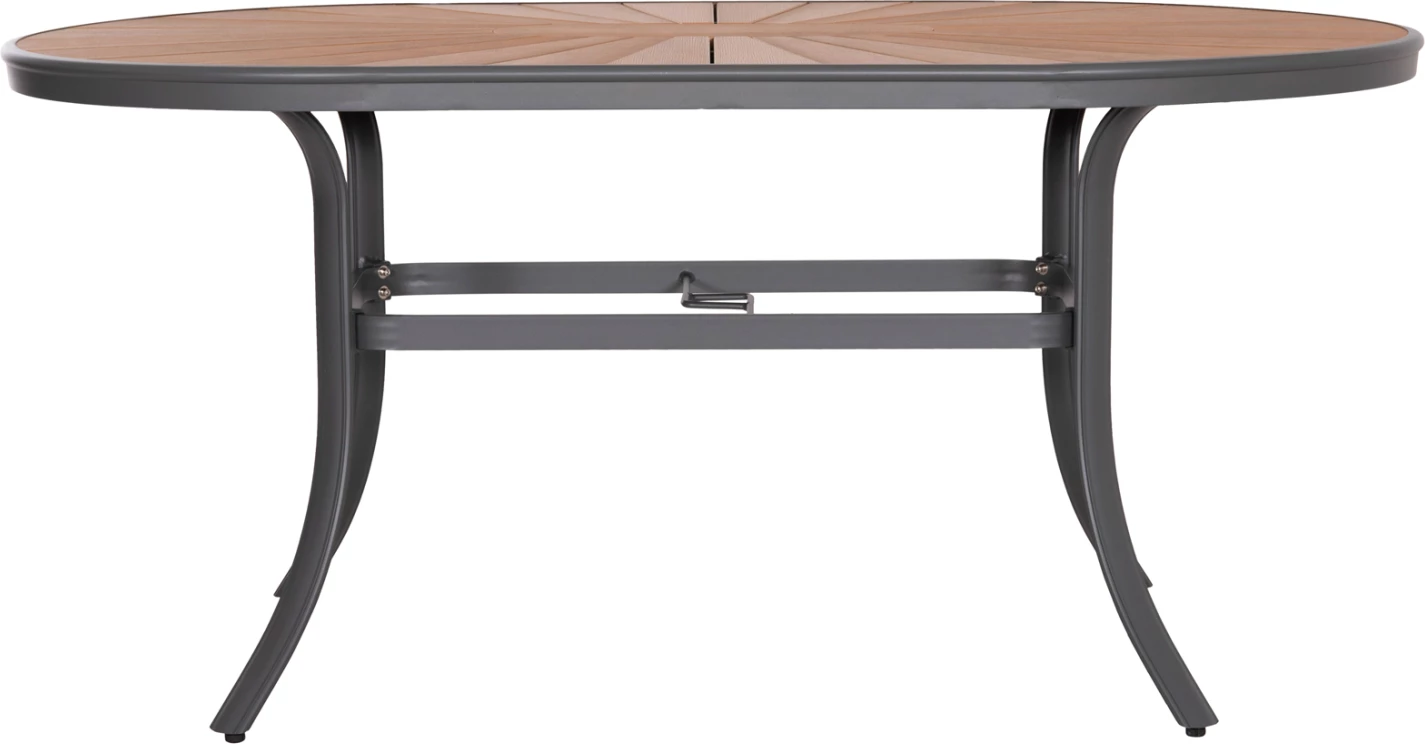 Tavolinë për kopsht TELAMO FH6288.01, 160x90x73.5 cm, polywood/alumin