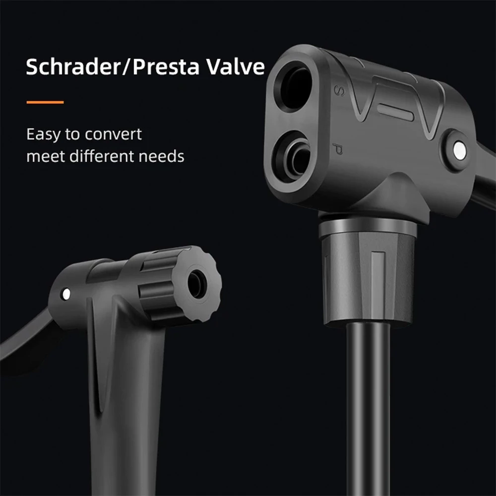 Pompë dyshemeje për biçikletë Rockbros 42510001001, me manometër, e zezë