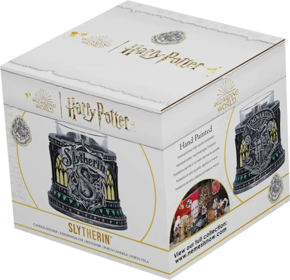 Mbajtëse qiriu NEMESIS NOW Harry Potter Slytherin Tea Light 8 cm, e zezë/jeshile