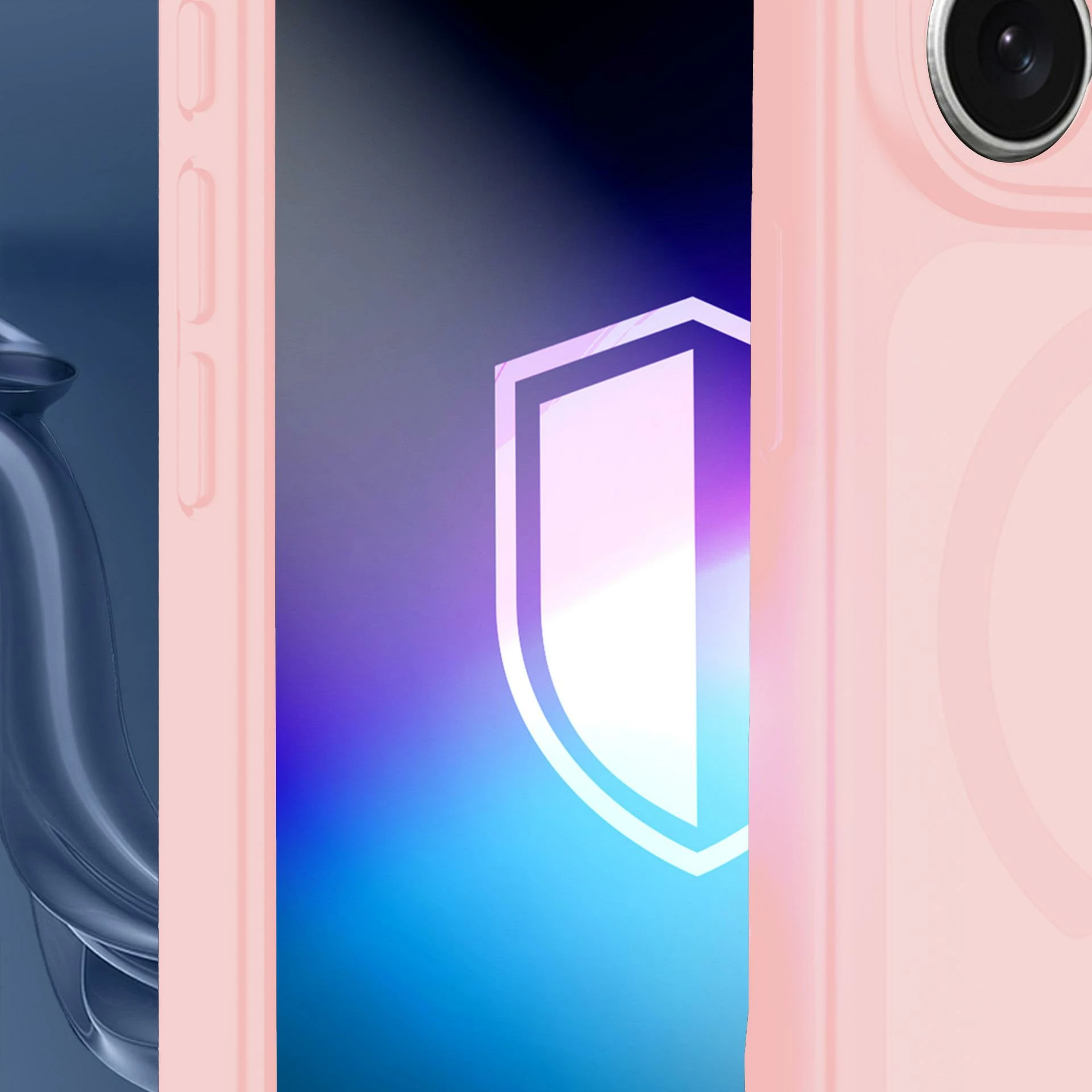Mbështjellës 3mk Misty MagCase për iPhone Air, kompatibil me MagSafe, mat, roze