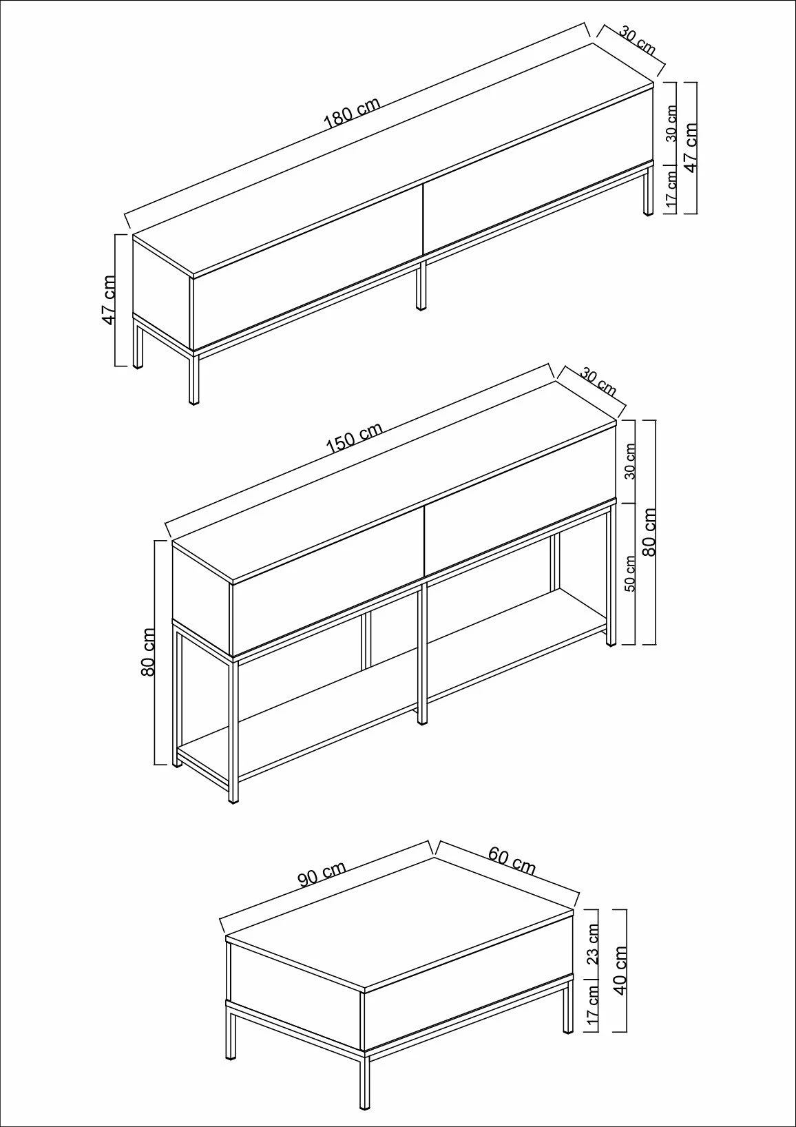 Set mobiljesh për dhomë dite, Hanah Home Lord, e bardhë dhe ari