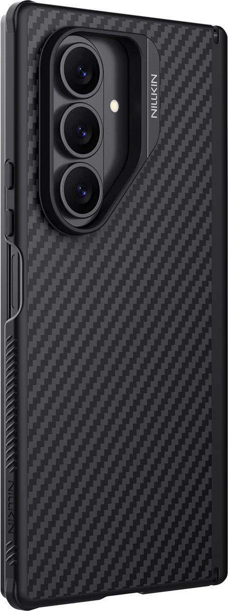 Mbështjellës Nillkin Synthetic Fiber Pro Magnetic për Samsung Galaxy Z Fold 7, kompatibil me MagSafe, TPU/PC, i zi