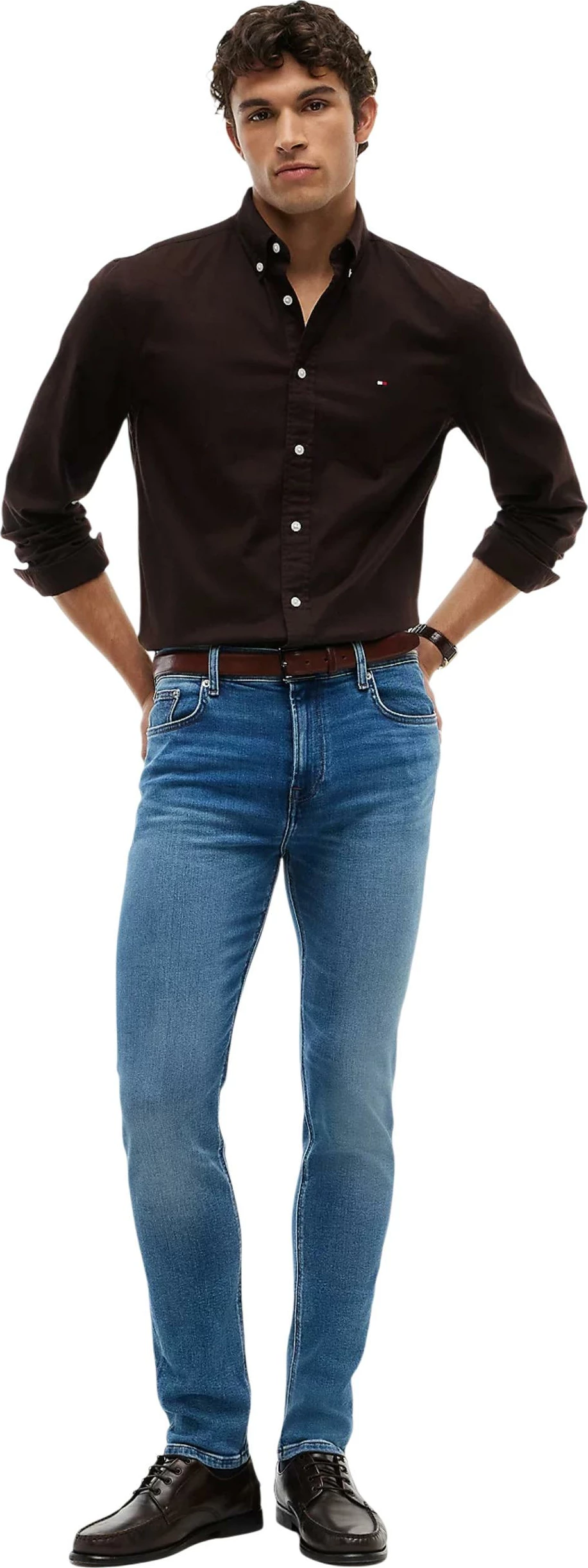 Xhinse për meshkuj Tommy Hilfiger Bleecker Slim MW0MW44923, denim blu [Madhësia: W32 L32]