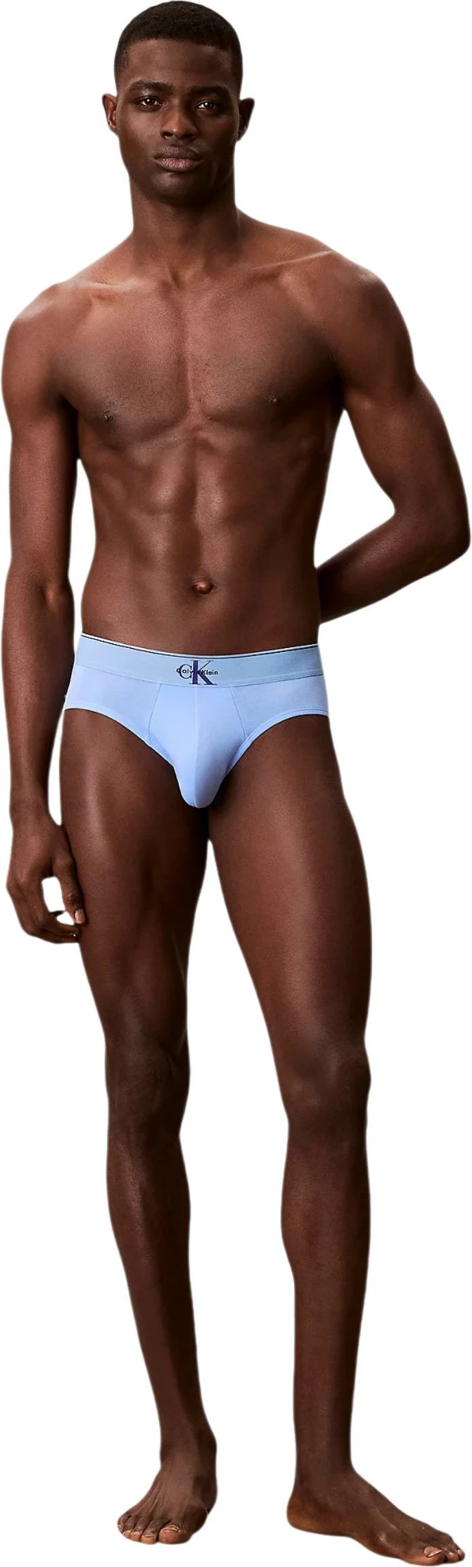 Të brendshme për meshkuj Calvin Klein Underwear HIP BRIEF 3PK LV00NB4471, të zeza - blu [Madhësia: S]