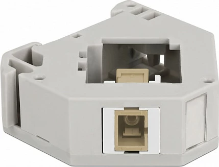 Adapter DIN Rail DeLOCK Keystone SC Simplex femër-femër, gri