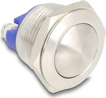 Switch DeLOCK 22041, pushbutton 2P, IP65, 250V/5A, argjendtë
