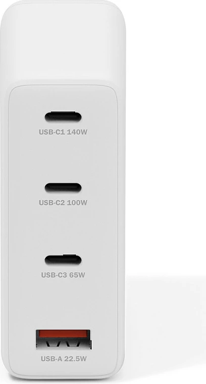 Karikues USB Digitus GaN 140W, 3x USB-C, 1x USB-A, i bardhë
