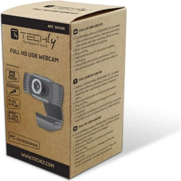 Kamerë Techly I- -60T, 1920 x 1080 piksel, USB 2.0, Zezë